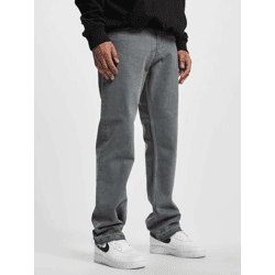 moderne DEF Herren Jeans Straight Fit Reißverschluss mit Baumwolle Grau