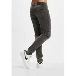 moderne Denim Project Herren Jeans Skinny Fit Stretch Reißverschluss mit Baumwolle Schwarz/Beige