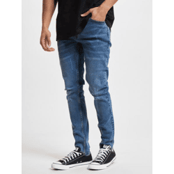 moderne Denim Project Herren Jeans Stretch mit Baumwolle Blau