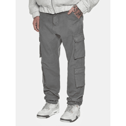 Modern Dropsize Men's Jeans with Zipper Pockets in Cotton Gray