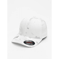 Modern Flexfit Unisex Stretch Cap with Cotton, White/Camouflage