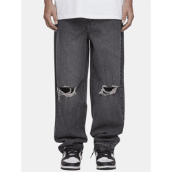 moderne MJ Gonzales Herren Jeans Reißverschluss Oversize mit Baumwolle Anthrazit