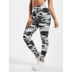 moderne Urban Classics Damen Hose Stretch Rippstrick 170 g/m² Camouflage