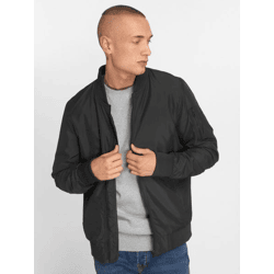 moderne Urban Classics Herren Jacke Reißverschluss Taschen 78 g/m² Schwarz