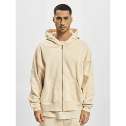 moderner DEF Herren Hoodie Kordelzug Reißverschluss mit Baumwolle Beige