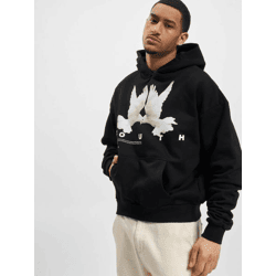 moderner Lost Youth Herren Hoodie 460 g/m² mit Baumwolle Schwarz