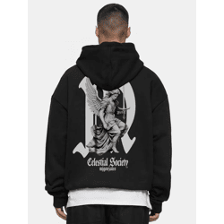 moderner MJ Gonzales Herren Hoodie 460 g/m² mit Baumwolle Schwarz
