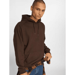 moderner URBAN CLASSICS Herren Hoodie Rippbündchen Kapuze 380 g/m² mit Baumwolle Braun
