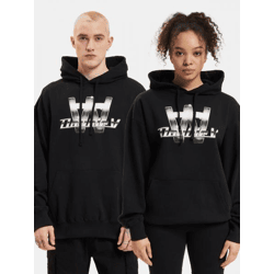 moderner Wood Wood Unisex Hoodie mit Baumwolle Schwarz