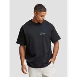 modernes Another Cotton Lab Herren T-Shirt mit Baumwolle Schwarz