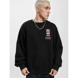 modernes Dangerous DNGRS Herren Sweatshirt Rippstrick mit Baumwolle Schwarz