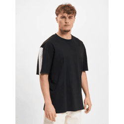 modernes Dangerous DNGRS Herren T-Shirt Oversize 180 g/m² mit Baumwolle Schwarz/Weiß