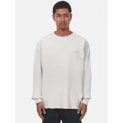 modernes Dropsize Herren Sweatshirt Rippbündchen Oversize mit Baumwolle Grau