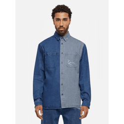 modernes Karl Kani Herren Polo-Shirt mit Baumwolle Blau