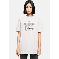 modernes POD Unisex T-Shirt Oversize 220 g/m² mit Baumwolle Weiß