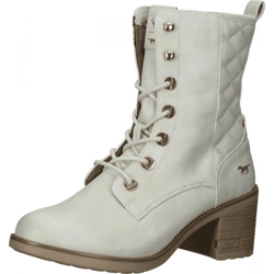 Stylish MUSTANG Women's Lace-Up Ankle Boots 1441-502-203 White