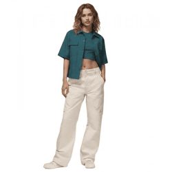 modische NIKE Jordan Chicago 24 Damen Cargo-Hose Canvas-Hose Baumwoll-Hose FV7098-203 Beige