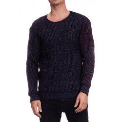 Modischer Herren Oversized Grobstrick-Pullover Sweater 13365 Marine