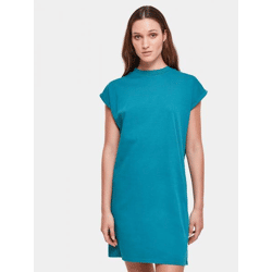 modisches Urban Classics Damen Kleid 140 g/m² mit Baumwolle Türkis