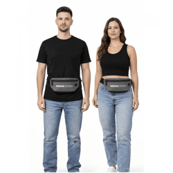 Momo Design Fanny Pack—Practical Crossbody Bag with Logo Lettering, Belt Bag P510114 Gray