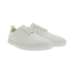 nachhaltige GROUNDIES Barfußschuhe La Paz Herren Low-Top Sneaker mit TrueSense Sohle Canvas Schnür-Schuhe GND-230264-02 Weiß
