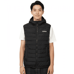 NAPAPIJRI A-Gesar V Herren Stepp-Weste wattierte Puffer-Weste mit seitlichen Eingriffstaschen NP0A88U49411 Schwarz