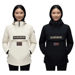 NAPAPIJRI Rainforest Damen Übergangs-Jacke mit nachhaltiger Comfortemp-Synthetikfüllung Windbreaker Wind-Jacke Schwarz oder Beige