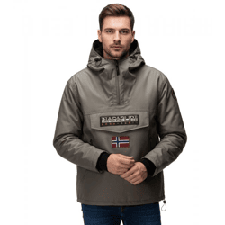 NAPAPIJRI Rainforest Next wasserabweisende Anorak-Jacke Outdoor-Jacke NP0A4IB9G0A1 Dunkel-Grau