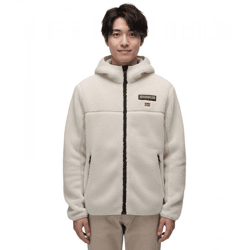 NAPAPIJRI T-Tynik FZH Herren Fleece-Jacke nachhaltige Sweat-Jacke mit seitlichen Eingriffstaschen Fleecejacke NP0A4IA8N1J1 Beige
