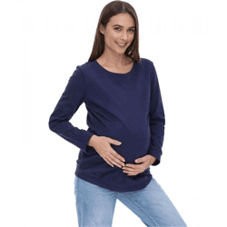 neun 9 monate Damen schlichtes Schwangerschafts-Shirt Umstands-Mode 58374154 Dunkelblau