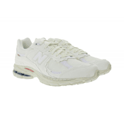 New Balance 2000R Sneaker Echtleder-Schuhe Damen und Herren Retro-Schuhe mit ABZORB Dämpfung M2002RDC Ecru-Weiß