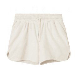 Nikben Herren Fleece Short stylische Baumwoll-Shorts Loungewear Creme-Weiß