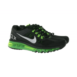 NIKE Air Max 2013 Kinder Sneaker Mädchen und Jungen Turnschuhe mit Air-Dämpfung 555426-003 Schwarz/Grün