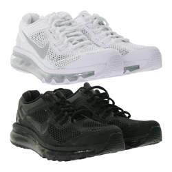 NIKE Air Max 2013 Kinder Sneaker Mädchen und Jungen Turnschuhe mit Air-Dämpfung 555426 in Weiß/Silber oder Schwarz