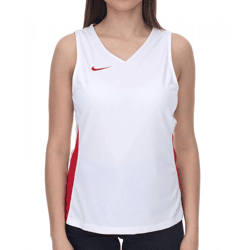 NIKE Team Fitness Damen Tank-Top mit DryFit Sport-Shirt Trainings-Shirt NT0211-103 Weiß/Rot
