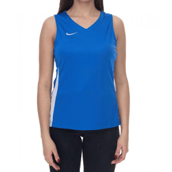 NIKE Team Fitness Damen Tank-Top mit DryFit Sport-Shirt Trainings-Shirt NT0211-463 Blau/Weiß