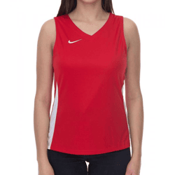 NIKE Team Fitness Damen Tank-Top mit DryFit Sport-Shirt Trainings-Shirt NT0211-657 Rot/Weiß