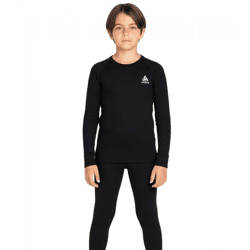 odlo Kinder Thermo-Shirt mit ZeroScent-Technologie Funktionsshirt Langarm-Shirt 10459 1500 Schwarz