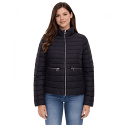 ONLY Madeline Damen stylische Stepp-Jacke Übergangs-Jacke mit Stehkragen Basic-Jacke 15242441 Schwarz