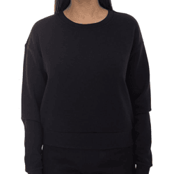 ONLY Play Damen Rundhals-Pullover Sweat-Shirt Basic-Pullover 15230217 Schwarz