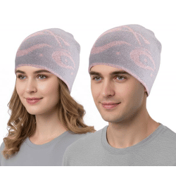 Orange County Choppers Beanie kuschelige Mütze mit Motorrad-Motiv Winter-Mütze Fan-Artikel 4052OCC Grau/Rosa