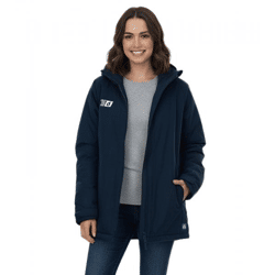 OCEAN FABRICS TAHI Women's Sustainable Winter Jacket with Adjustable Hood, Fall Jacket OUT-W-1035-OTW-42 Dark Blue