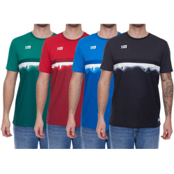Outfitter OCEAN FABRICS TAHI Herren nachhaltiges Training-Shirt mit Mesh-Einsätzen Fitness-Shirt Kurzarm-Shirt OUT-M-1021-OTW Rot, Blau, S