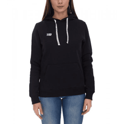 Outfitter Ocean Fabrics Thai Damen Hoodie nachhaltiger Kapuzen-Pullover im Basic-Style OUT-W-1003-OTW-03 Schwarz