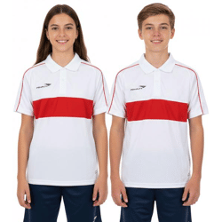 PENALTY Polo Matis Jr Kinder Polo-Hemd aus schnelltrocknendem DRY ON-Material Sport-Shirt 310703-1600 Weiß/Rot