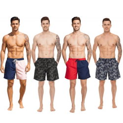 Pierre Cardin Herren Camouflage Schwimm-Hose Badehose Schwimm-Shorts Blau/Khaki-Grün, Khaki/Grün, Navy/Rot oder Navy/Pink