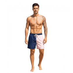 Pierre Cardin Herren Schwimm-Hose Badehose stylische Schwimm-Shorts LA205027 Navy/Rosa