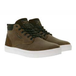 PME LEGEND Strike Herren Mid-Top Sneaker mit herausnehmbarer EVA-Innensohle Freizeit-Sneaker Schnür-Schuhe PBO216038-898 Braun