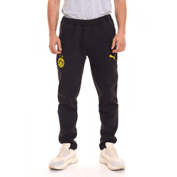 PUMA BVB Casuals Pants Herren Sweat-Hose Borussia Dortmund Baumwoll-Fanwear 771843 02 Schwarz