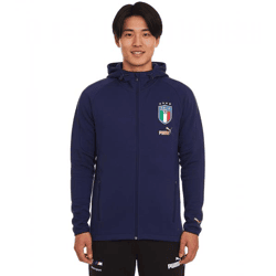 PUMA FIGC Coach Herren Sweat-Jacke Trainings-Jacke Italien Fanwear 767108 13 Dunkelblau